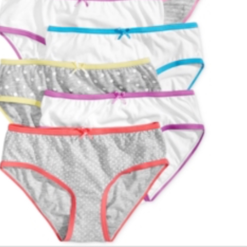 Maidenform POP of HEATHERS Girl S 5-Pk. Cotton Brief Panty